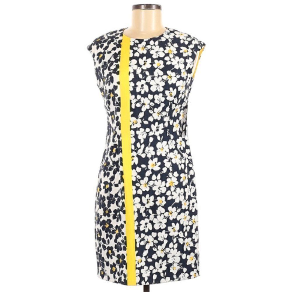 London Times Navy Floral Sheath Dress NWT Size 6P